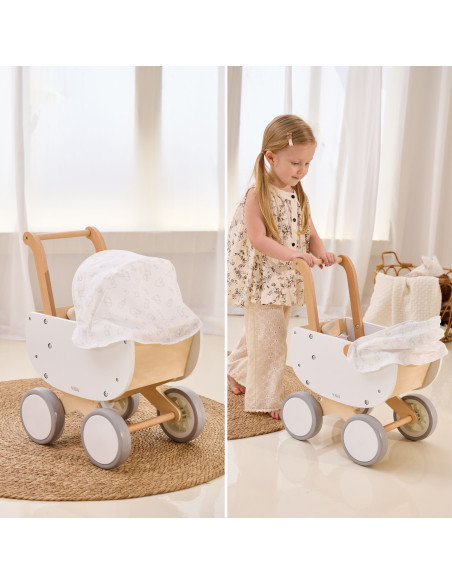 VIGA Wooden Doll's Pram with Gondola