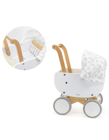 VIGA Wooden Doll's Pram with Gondola