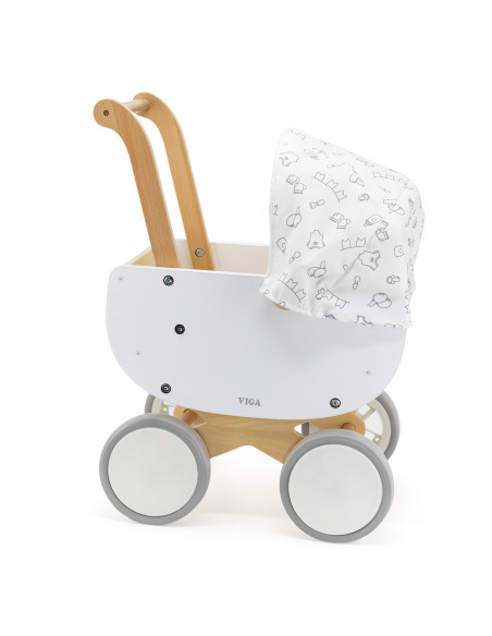 VIGA Wooden Doll's Pram with Gondola