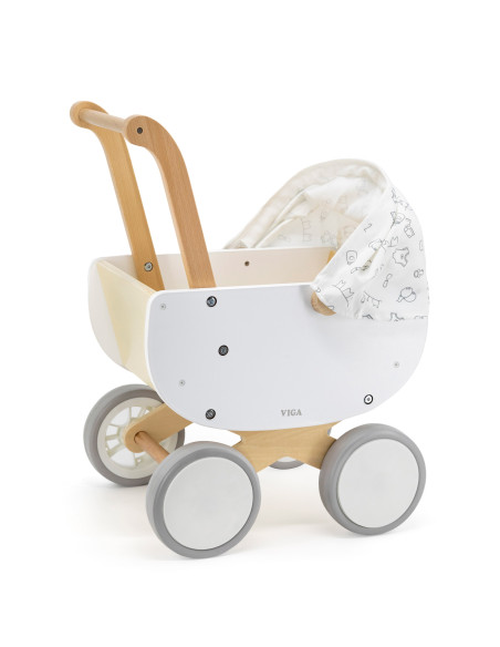 VIGA Wooden Doll's Pram with Gondola