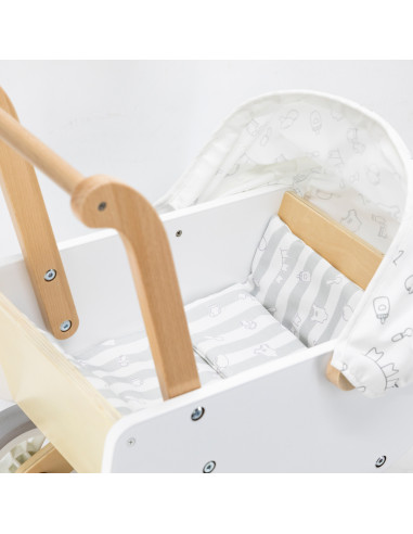 VIGA Wooden Doll's Pram with Gondola