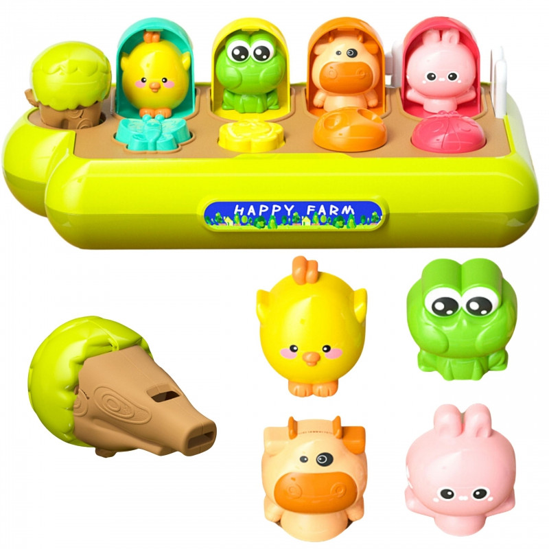 WOOPIE BABY Образовательная всплывающая игрушка Счастливая ферма POP-UP животных