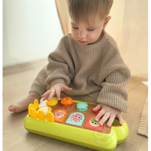 WOOPIE BABY edukacinis iššokantis gyvūnas Happy Farm POP-UP žaislas WOOPIE BABY edukacinis iššokantis gyvūnas Happy Farm POP-UP žaislas