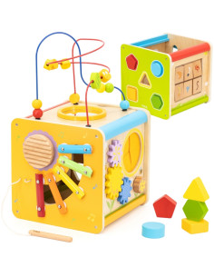 Viga Wooden Educational Cube 5-in-1