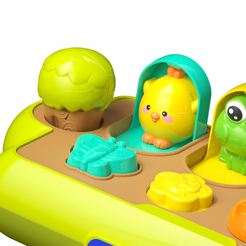 WOOPIE BABY edukacinis iššokantis gyvūnas Happy Farm POP-UP žaislas
