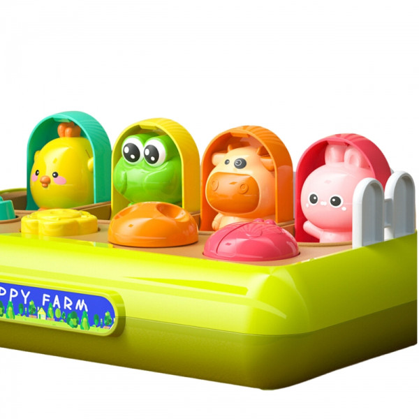 WOOPIE BABY edukacinis iššokantis gyvūnas Happy Farm POP-UP žaislas WOOPIE BABY edukacinis iššokantis gyvūnas Happy Farm POP-UP žaislas