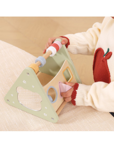 VIGA Activity Triangle – 5-in-1 Wooden Educational Toy