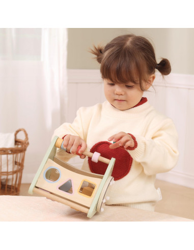 VIGA Activity Triangle – 5-in-1 Wooden Educational Toy