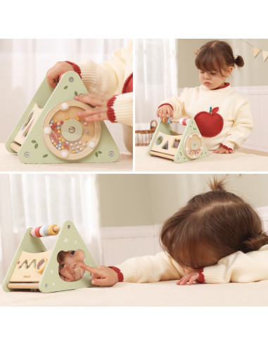 VIGA Activity Triangle – 5-in-1 Wooden Educational Toy
