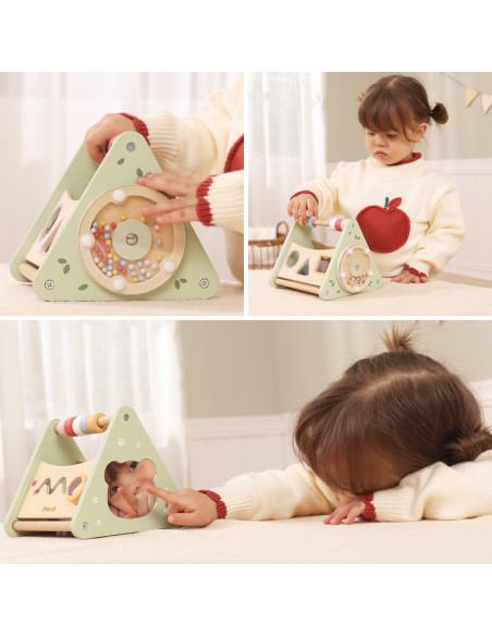 VIGA Activity Triangle – 5-in-1 Wooden Educational Toy