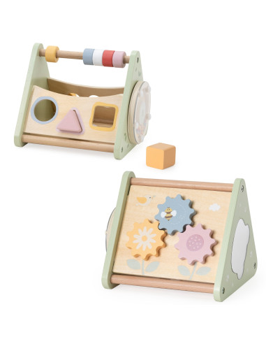 VIGA Activity Triangle – 5-in-1 Wooden Educational Toy