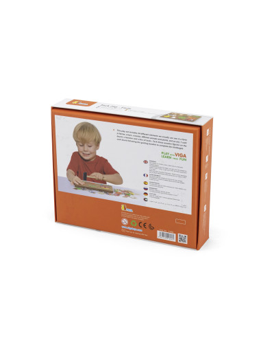 VIGA medinė ūkinė nagų dailės Montessori kamštinė lenta