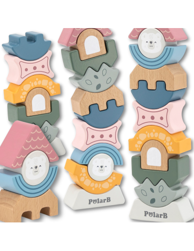 VIGA PolarB Wooden Balancing Tower Puzzle