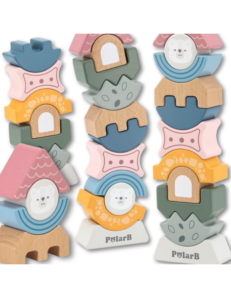 VIGA PolarB Wooden Balancing Tower Puzzle