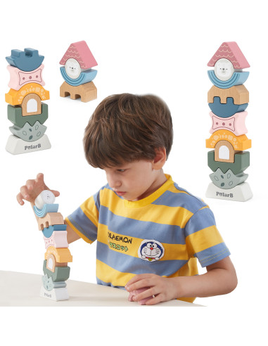 VIGA PolarB Wooden Balancing Tower Puzzle