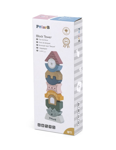 VIGA PolarB Деревянная балансировочная башня-головоломка