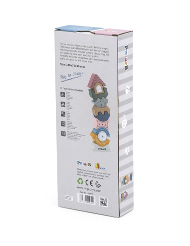 VIGA PolarB Wooden Balancing Tower Puzzle