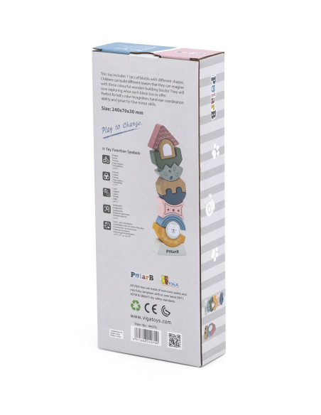 VIGA PolarB Wooden Balancing Tower Puzzle