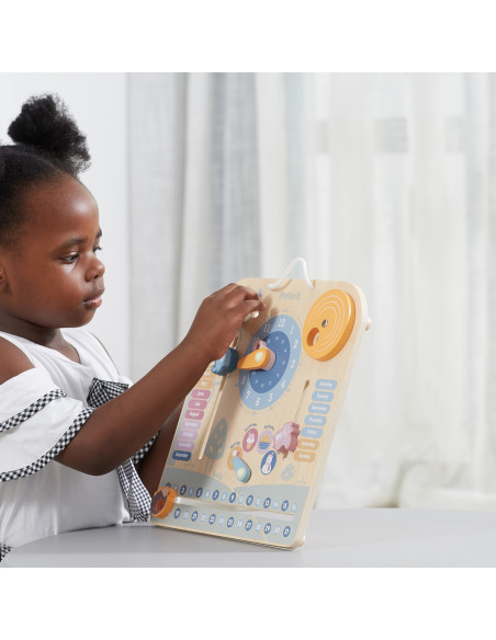 VIGA PolarB Wooden Montessori Calendar and Clock
