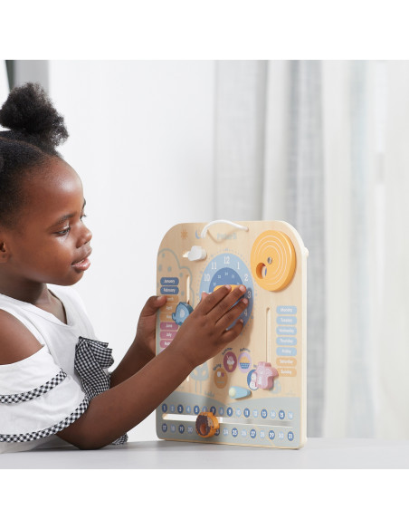 VIGA PolarB Wooden Montessori Calendar and Clock