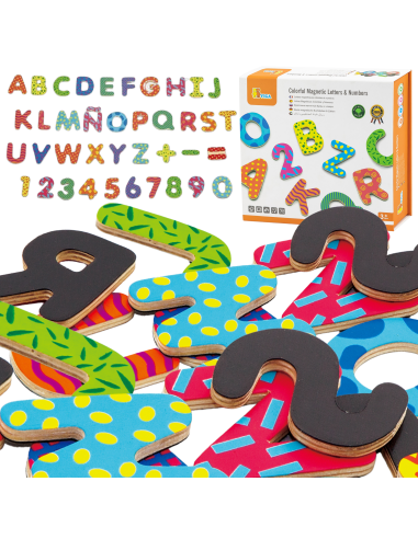 VIGA Wooden Magnetic Set Letters and Numbers