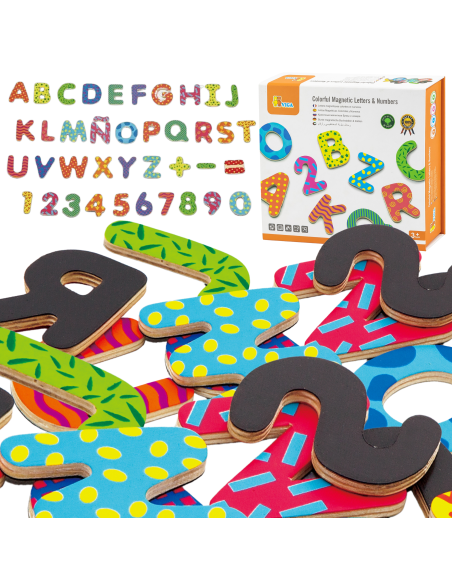 VIGA Wooden Magnetic Set Letters and Numbers