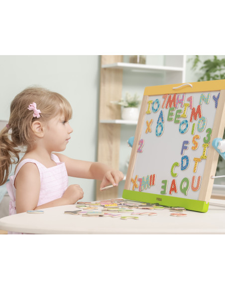 VIGA Wooden Magnetic Set Letters and Numbers