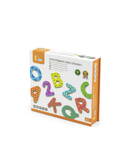 VIGA Wooden Magnetic Set Letters and Numbers