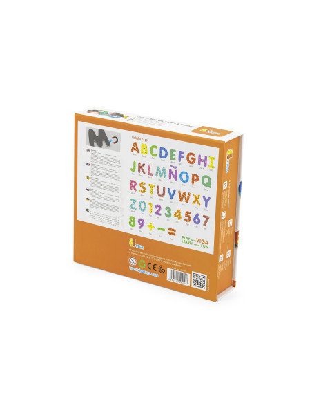VIGA Wooden Magnetic Set Letters and Numbers