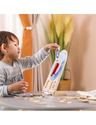 VIGA medinis laikrodis mokymosi laiko laikrodis Montessori