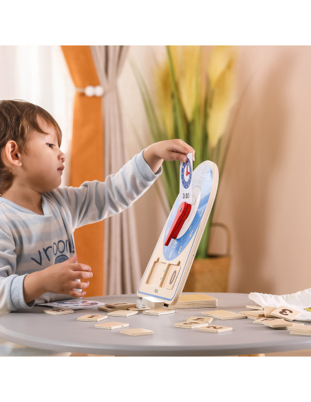 VIGA medinis laikrodis mokymosi laiko laikrodis Montessori