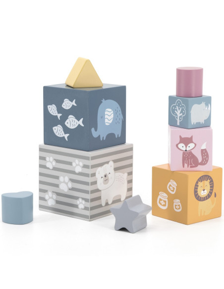 VIGA PolarB Pyramid Educational Puzzle Cube Sorter Blocks