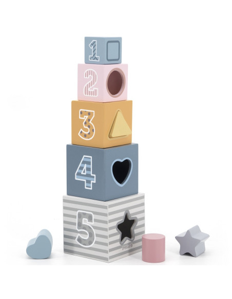 VIGA PolarB Pyramid Educational Puzzle Cube Sorter Blocks