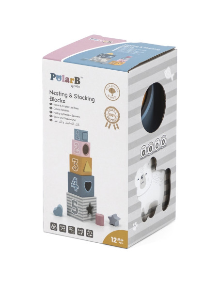 VIGA PolarB Pyramid Educational Puzzle Cube Sorter Blocks