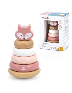 VIGA PolarB Wooden Educational Pyramid - Fox