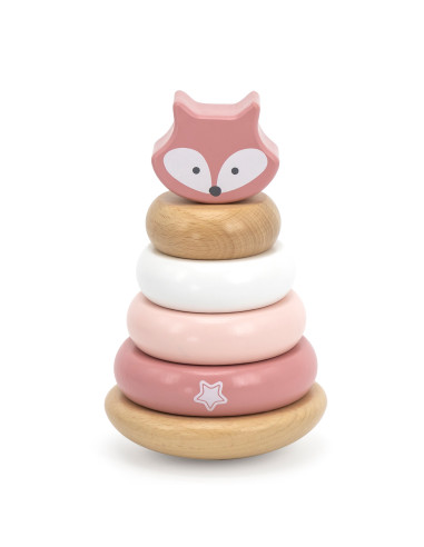 VIGA PolarB Wooden Educational Pyramid - Fox