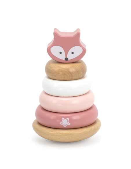 VIGA PolarB Wooden Educational Pyramid - Fox