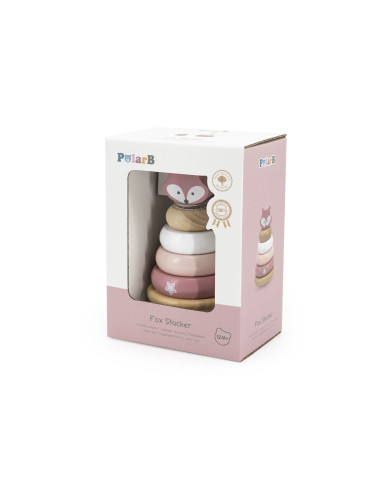 VIGA PolarB Wooden Educational Pyramid - Fox