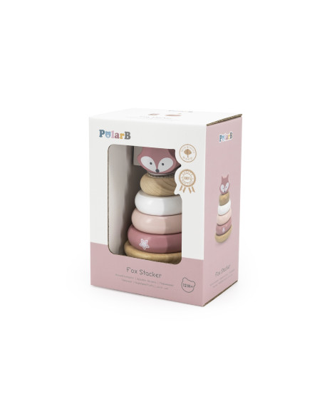 VIGA PolarB Wooden Educational Pyramid - Fox