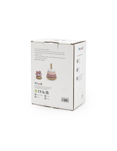 VIGA PolarB Wooden Educational Pyramid - Fox