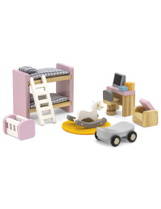 VIGA PolarB Dollhouse Furniture Set for Children's Room 2