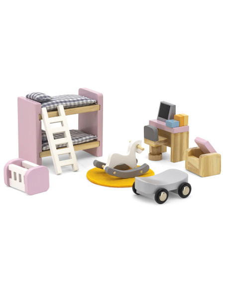 VIGA PolarB Dollhouse Furniture Set for Children's Room