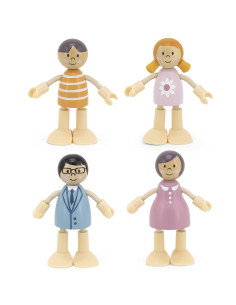 VIGA PolarB Wooden Dolls Family Doll Set Figures 2