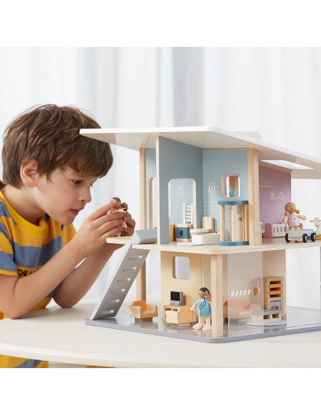 VIGA PolarB Wooden Dolls Family Doll Set Figures