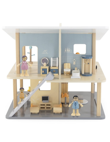 VIGA PolarB Wooden Dolls Family Doll Set Figures