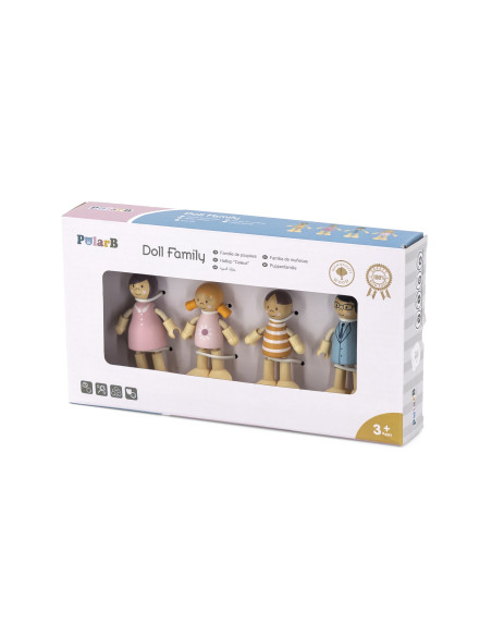 VIGA PolarB Wooden Dolls Family Doll Set Figures
