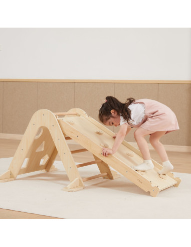 Viga Home Playground 3 in 1: Pikler Triangle, Rocker and Slide