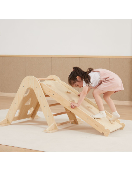Viga Home Playground 3 in 1: Pikler Triangle, Rocker and Slide