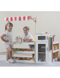 VIGA Wooden Stall Set Shop Supermarket XXL 2