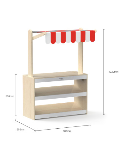 VIGA Wooden Stall Set Shop Supermarket XXL